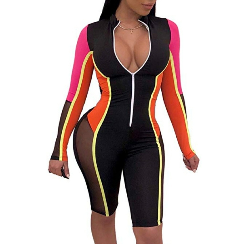 Multi- color romper